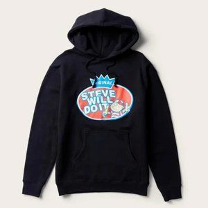 LARGE SteveWillDoIt Bubblegum Hoodie Black NELK New